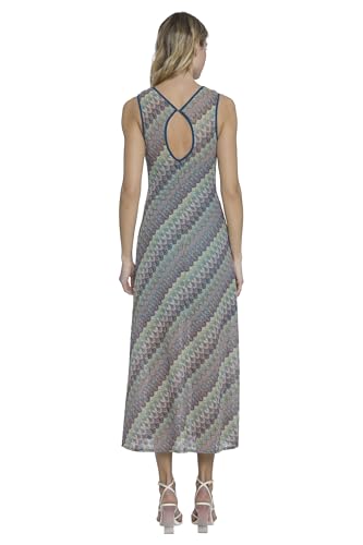 Image of Donna Morgan Women's Sleeveless Midi Dress for Women | Summer Semi-Sheer Wedding Guest Womens Dresses