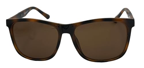 Timberland Sunglass Mens Dark Havana Rectangle Plastic, Brown Lens TB7289. 52E2