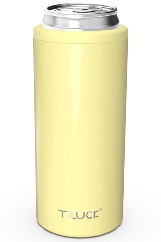 TILUCK Skinny Can Cooler for Slim Beer & Hard Seltzer, Stainless Steel, Doucle-Walled Stainless...