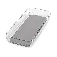 Madesmart Clear Soft-Grip Bin, 40.01 cm x 17.46 cm Size, Grey