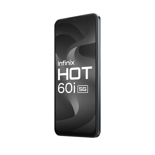 Image of Infinix HOT 60i 5G (Sleek Black, 4GB RAM, 128GB Storage) | True 5G (Works On Jio, Vi, Airtel)|6000mAh Biggest Battery|Most Advanced Infinix AI- AI Eraser, Circle to Search Without Offers