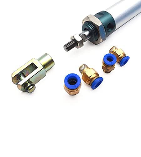 Sydien 20Mm Bore 250Mm Stroke Pneumatic Air Cylinder Single Rod Double Action With Y Connector And 4Pcs Pneumatic Quick Fitting #TOP1
