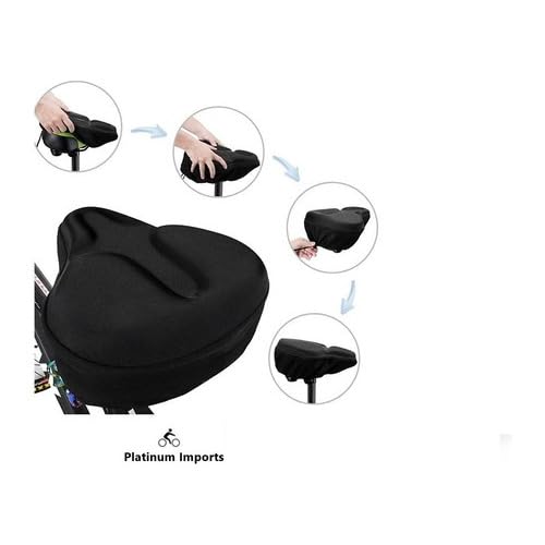 Capa de Selim Larga Gel para Banco de Bicicleta Ergométrica, Conforto Extra, Ideal para Fitness, MTB