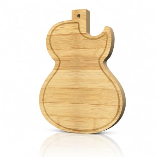 Tabla de cortar de bambú con forma de guitarra miniatura 1
