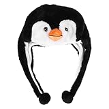 Animal Hood Hut Pinguin-Ohr, beweglicher Hut, Plüsch-Tier-Hut, Ohren, bewegliche Verkleidung für , , Kinder Tierwinterhut
