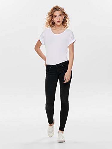 ONLY dames jeans ONLFCORAL SL SK JNS BB AZ141700 - Skinny Fit - zwart - Black Denim - Image 6