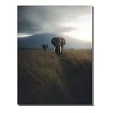 5D Diamond Painting Paisaje Elefante, Pintura Diamante, Diamond Painting Kit Completo Niños Regalo, DIY Manualidades Adultos Pintura Diamante Para Decoración Navidad De Pared Del Hogar 40x50cm SYLF806