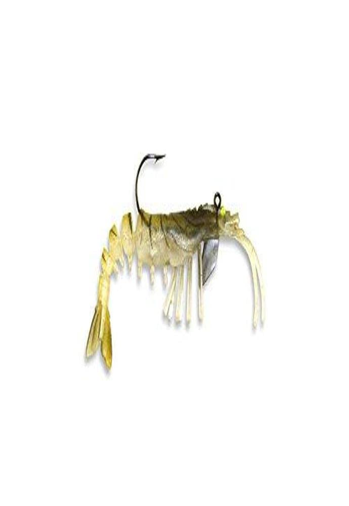 Egret Baits 2 Inch Black/Chartreuse Vudu Shrimp Lure, 2 Pack