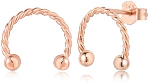 RYANEE Lucky Horseshoe Love Rope Infinity Lightweight Stud Earrings For Women in