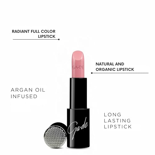 Image of GA-DE Selfie Full Color Lipstick, 851 - Long Lasting High Pigment Lipstick with Argan Oil - Creamy Radiant Shine and Hydrating Benefits - 0.14 oz