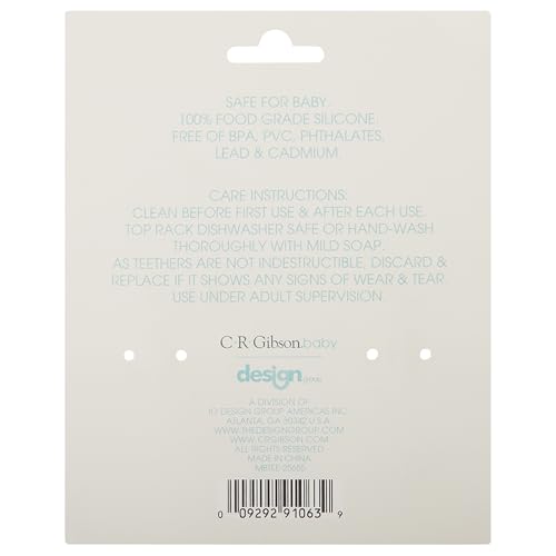 Image of C.R. Gibson 100% Food Grade Silicone Cloud Baby Teether for Infants, 2.75 inch x 4.25 inch, Multicolor