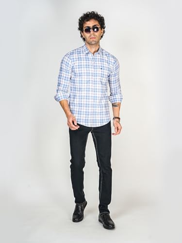Image of Allen Cooper Checks Shirts for Men - 100% Cotton Comfort Fit Casual and Formal Shirt - Breathable, Soft, Classic Style (Multiple Colors)