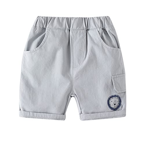 1 to 7 Years Toddler Children Boys Pull On Soild Sports Jogger Workout Cargo Casual Pockets Pants (Grey-3#cs, 3-4 Years)