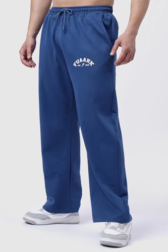Image of FUAARK Men's Premium Polycotton Relaxed Loose Fit Sports Gym Stylish Track Pant Trouser for Men