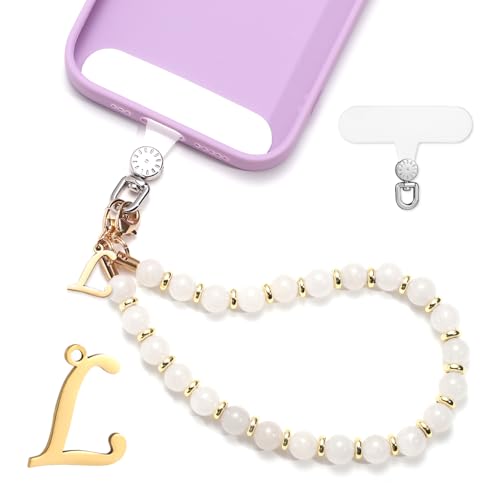 1 Set Beaded Phone Wrist Strap, Initial Phone Charms Detachable Letter B - Photo 35 sur 176