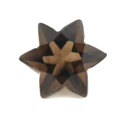 Quartz fumé naturel en étoile 11.5mm pour fabrication de bijoux et bague DIY