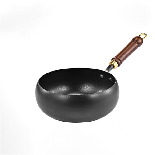 Wok cuadrado de acero con mango de madera 10.2 pulg miniatura 1