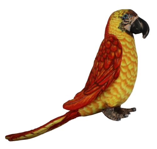 Image of Tickles Cute Parrot Soft Stuffed Plush Bird Toy for Kids Boys & Girls Birthday Gifts (Size: 30 cm Color: Red & Yellow)