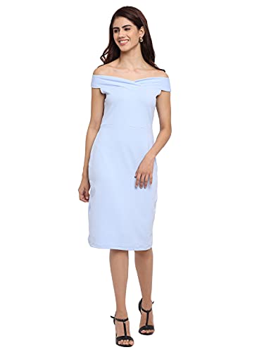 Image of Shasmi Women's Comfortable Mustard Sweetheart Neck Sleeveless Solid Midi Bodycon Casual Western Stylish Dress for Womens
