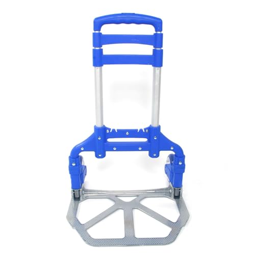Carretilla plegable portátil con 2 ruedas y estructura de aluminio miniatura 6
