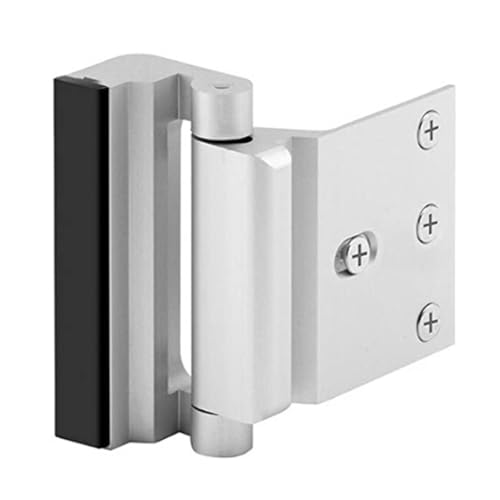 TUXCAXI Para Sistema de defensa duradero para el hogar. Refuerzo de cerradura de seguridad para puerta principal. Fácil de abrir en situaciones de emergencia. Soporta una fuerza, plata