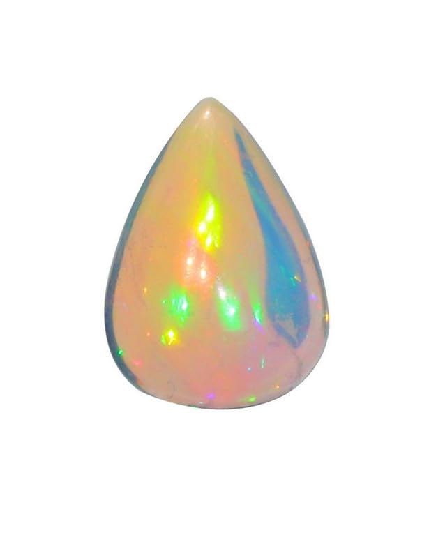 Opale arc-en-ciel éthiopienne véritable en poire, le cadeau idéal pour anniversaire