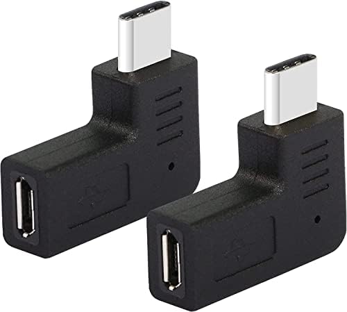 Adaptateur Micro USB Vers USB-C Coudé 90° - 2PCS - Charge & Data - Pour Voiture & Smartphone
