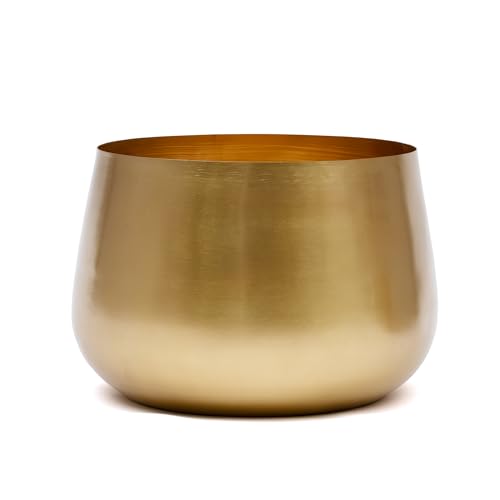 Olly & Rose Gold Pflanzschale Blumentopf Pflanzgefäß 28 cm (25 cm Oben)
