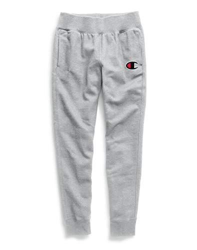 Champion Womens Reverse Weave Chainstitch Big C Logo Jogger Sweatpants-OXFORD GREY_S