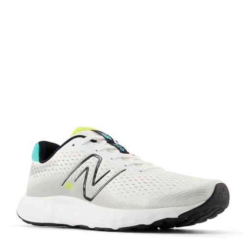 Image of New Balance Men's 520v8 Sneaker, White /Black /Infield Clay, 9.5 Wide