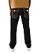 True Religion Men's Ricky Super T Flap Jeans – Flap Back Pockets- Black Rinse, 36