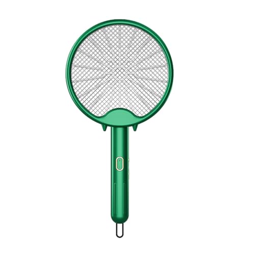 Aplausos de Moscas eléctricas - USB Recargable práctica eléctrica y BU- USB Swatter de Mosca eléctrica Plegable, Raqueta eléctrica para Moscas, destructores de Moscas para el Interior, Acampar, RE