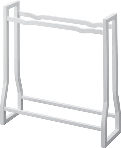 Rangement haltères Yamazaki TOWER blanc en acier stable pour optimiser votre espace fitness