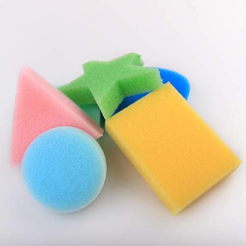 SHANGUP 18 Pieces Geometric Shape Painting Sponges Stamper fit for DIY Art Craft Kids Painting Card Making Drawing Crafts