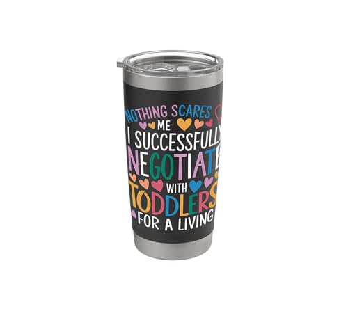 Childcare Teacher Negotiate with Toddlers Daycare Provider Stainless Steel Insulated Tumbler