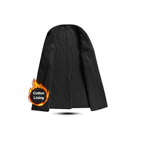 Image of TangDao Long Wool Overcoat for Men Pea Coat Winter Warm Trench Coat