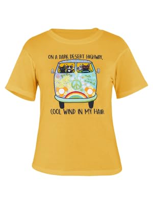 T-shirt été femme jaune Haloumoning XXL en maille légère