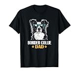 Border Collie Dad wearing sunglasses! A funny Border Collie gift, Border Collie dad gift, Border Collie present, Border Collie lover gift, for a girl who loves Border Collies to give at a Border Collie birthday party or as a Border Collie Christmas gift!