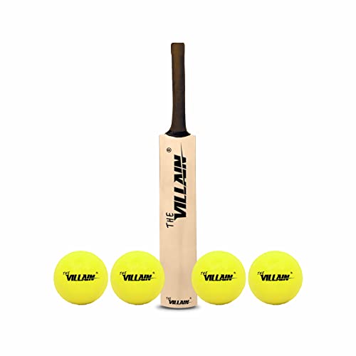 THE VILLAIN Wooden Cricket Bat for Boys & Men|Lightweight and Durable Bat and Four Ball | Maple Wood Color| (Size-6) (B0C6B6C4C9) Amazon Price History, Amazon Price Tracker