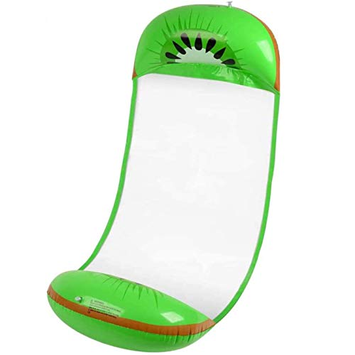 Hamaca Flotante Inflable Piscina Colchón Hinchable 4 en 1 [ Hamaca + Silla de Descanso + Drifter + Sillín de Ejercicio ] para Piscina Playa Mar - Kiwi