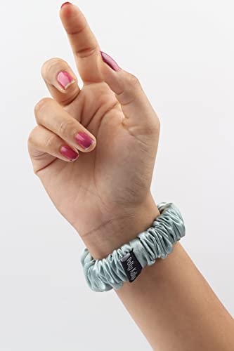 Image of Premium Satin Scrunchies for Women | Hair Bands, Ponytail Holders & Rubber Bands | Skinny, Fluffy, No-Damage Hair Ties | Girls Hair Accessories | Small Size | Pack of 6