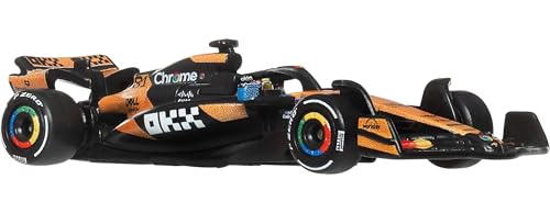 Image of Hot Wheels 1:64 Scale Premium Race Team MCLAREN - Driver 1 Die-Cast Formula 1 Collectible Toy Race Car with Real Riders Tires & Metal /Metal Body & Chassis