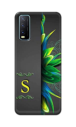 Image of Name II Initial II Letter Alphabet S Hard Back Case Cover for Vivo Y20 / Vivo Y20i / Y20s / Y20G / Vivo Y12s / Y20S (G) Back Cover -(J5) VNS2222