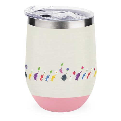 ピクミン 魔法瓶 水筒 コーヒーカップ 大容量 コップ ステンレス 直飲み 保温保冷 男女兼用 子供用 アニメ おしゃれ かわいい 携帯水筒 Pink-style