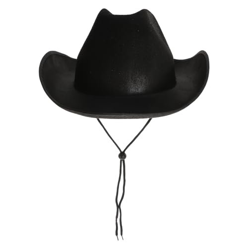 Chapeau de cow-boy de fête noir en feutre idéal pour vos soirées à thème