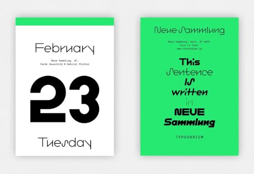 Typodarium 2027 anglais calendrier typographie design graphique - 5