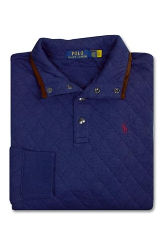 POLO RALPH LAUREN Mens Diamond Quilted Cotton Quarter Button Up Sweater,