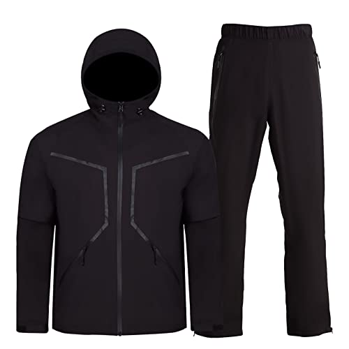 K.E.J. Golf Rain Jacket Waterproof Rain Suits for Men Performance Golf Rain Gear Lightweight Jacket and Pants for All Sports