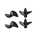 2Pair Dia 35/39/42/45mm Nylon 2-Blades Propeller Copper Core Forward Reverse Semi-immersed Paddle M4 Thread Shaft for RC Model Ship Electric Boat (2pair D35xP25mm)