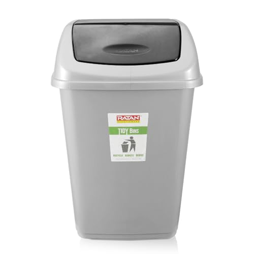 RATAN PLASTICWARE Tidy Bin with Swing Lid 50 Litres Plastic Dustb...